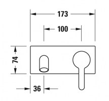 MONOMANDO LAVABO MURAL 174mm C.1 DURAVIT